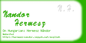 nandor hermesz business card